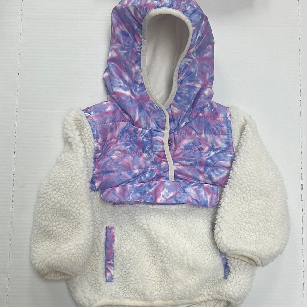 Madison Kids Sherpa Jacket with Tie-Dye Accents